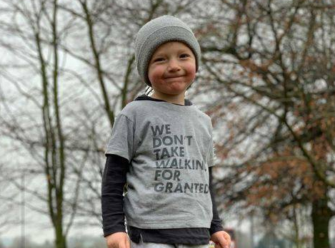 Oscar – fundraising run with clubfoot/talipes