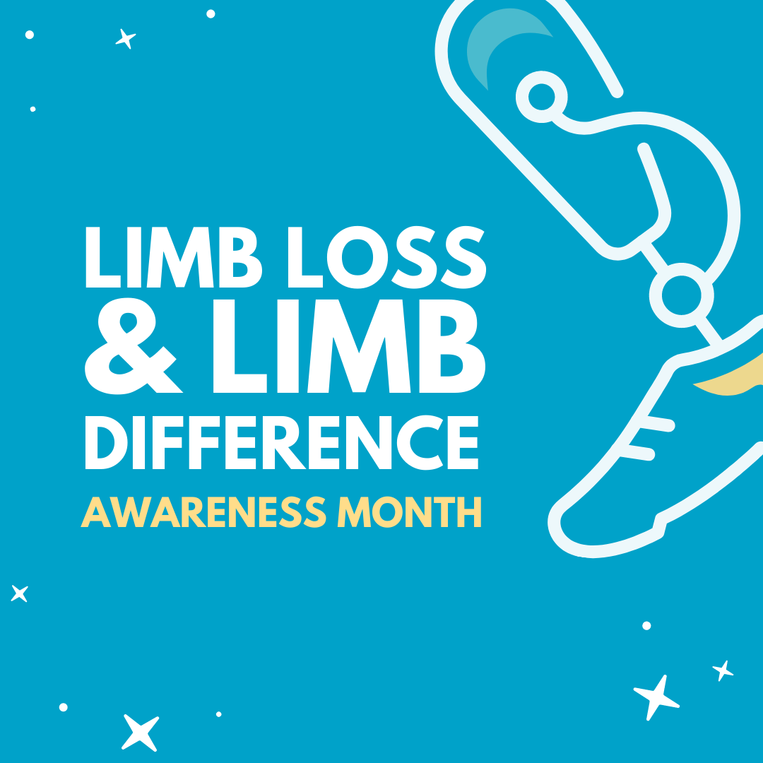 Limb loss and limb difference awareness month logo